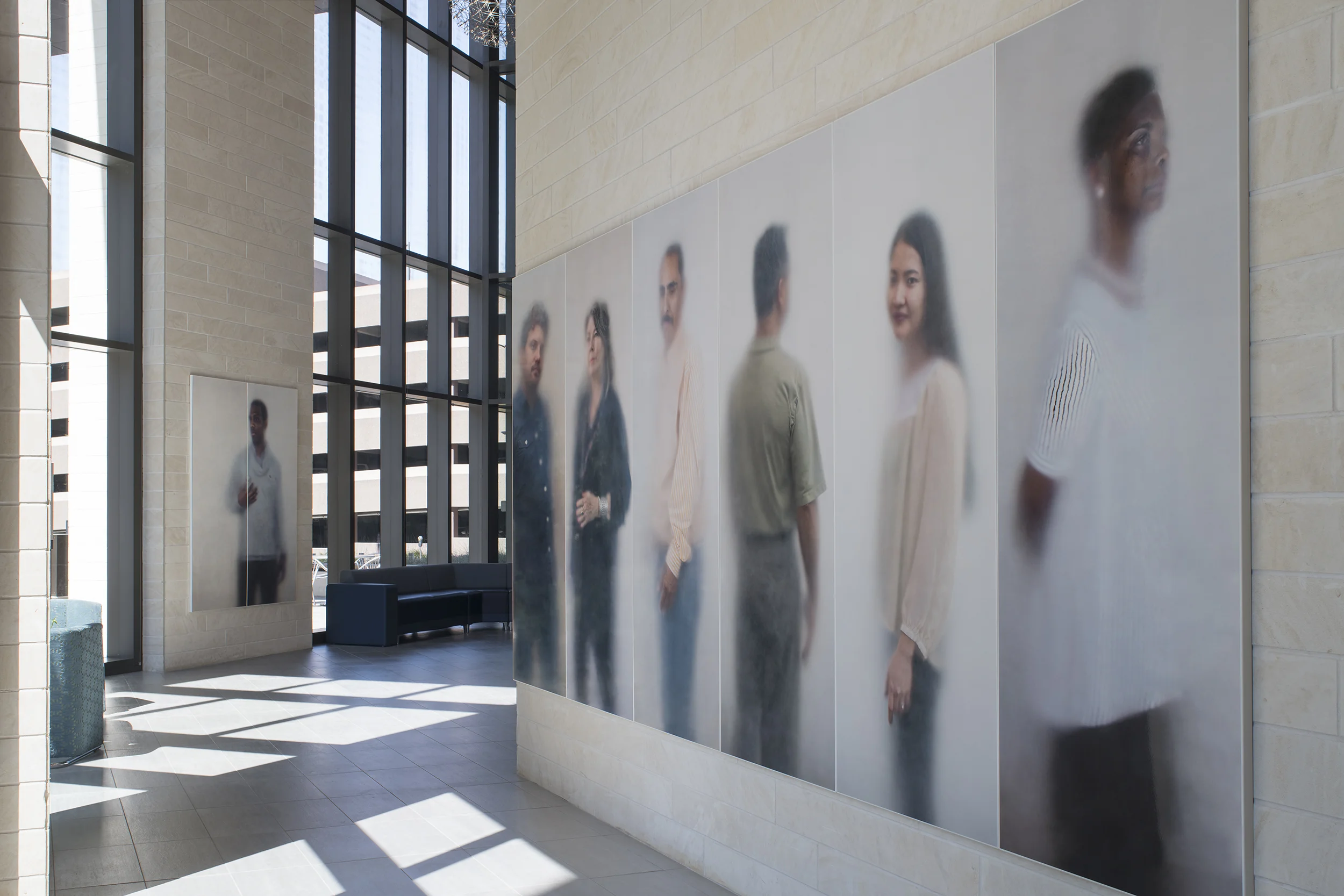 Ann Hamilton, O N E E V E R Y O N E , 2017. Installation at the Dell Medical School Health Discovery Building. Photo by Paul Bardagjy.