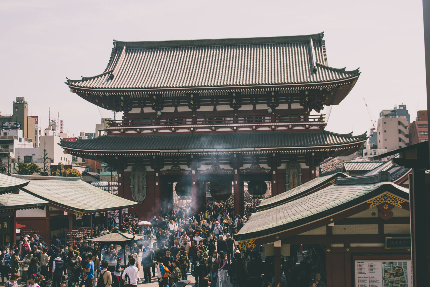The Hozomon Gate &nbsp;and jokoro as seen from the temple.&nbsp;