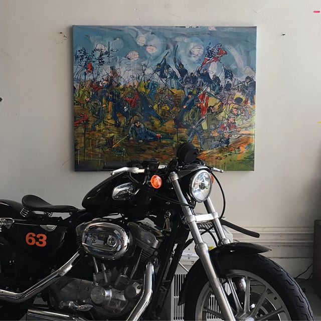 Ready or not here I come.
.
.
.
⚡️
.
.
.

#swazy
#summer
#artist
#archeologistlife #sportsterchopper #originalartworks #studioart #mattengerart