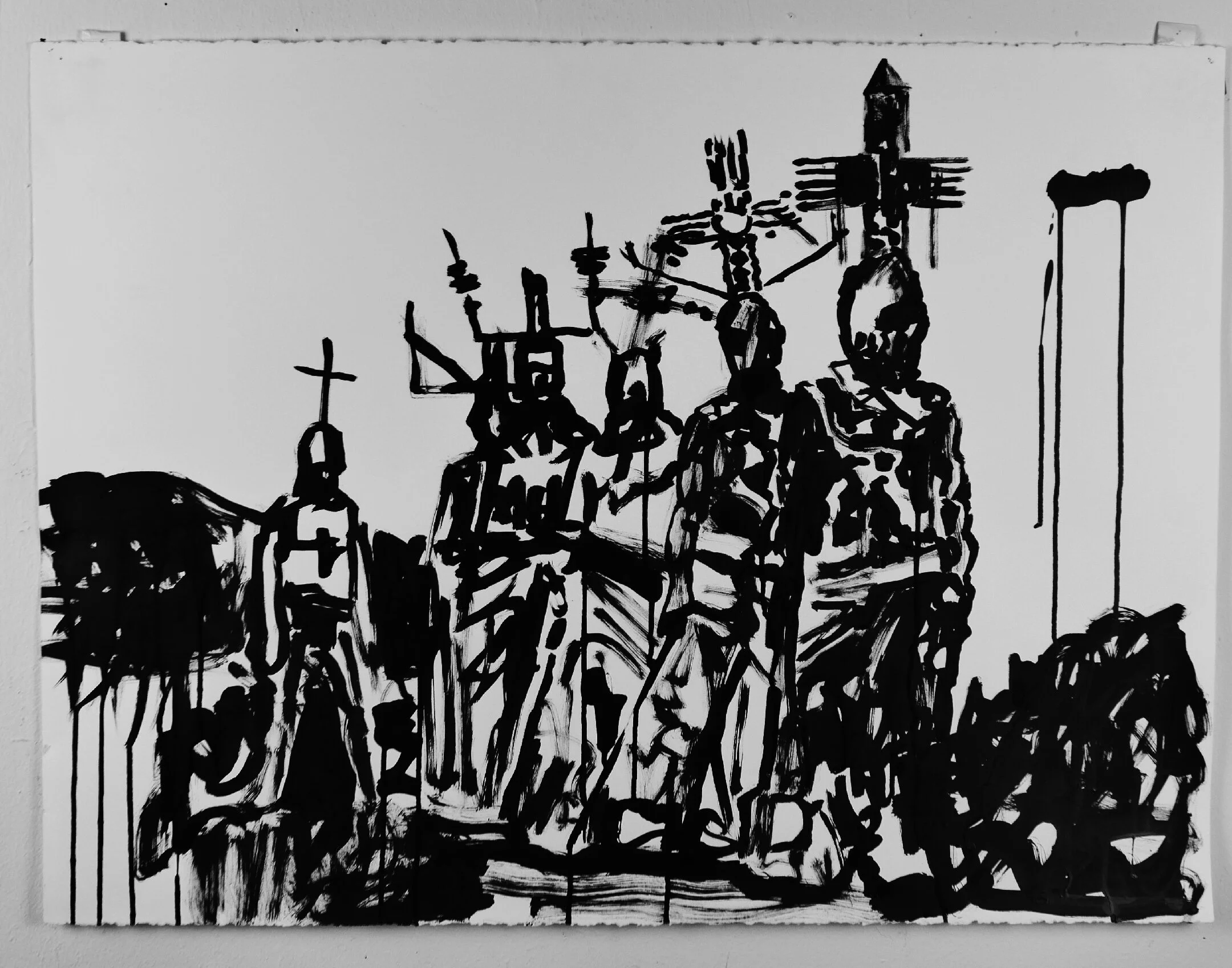 Katchina Ink Drawing