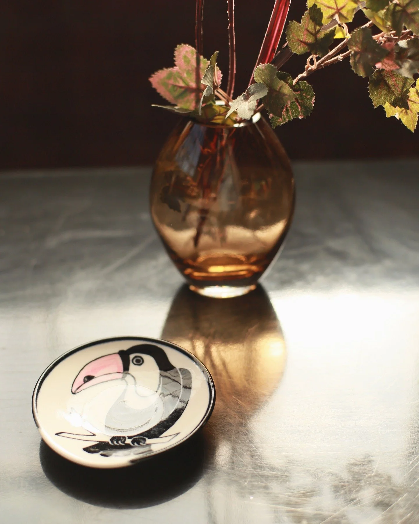 Tiny Toucan Dish / For earrings, soap, or any tiny / Stocking Stuffer worthy / $15