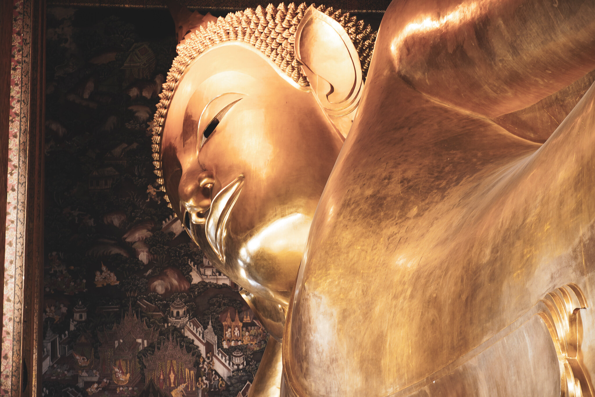 Gold Leaf Buddha at Wat Pho