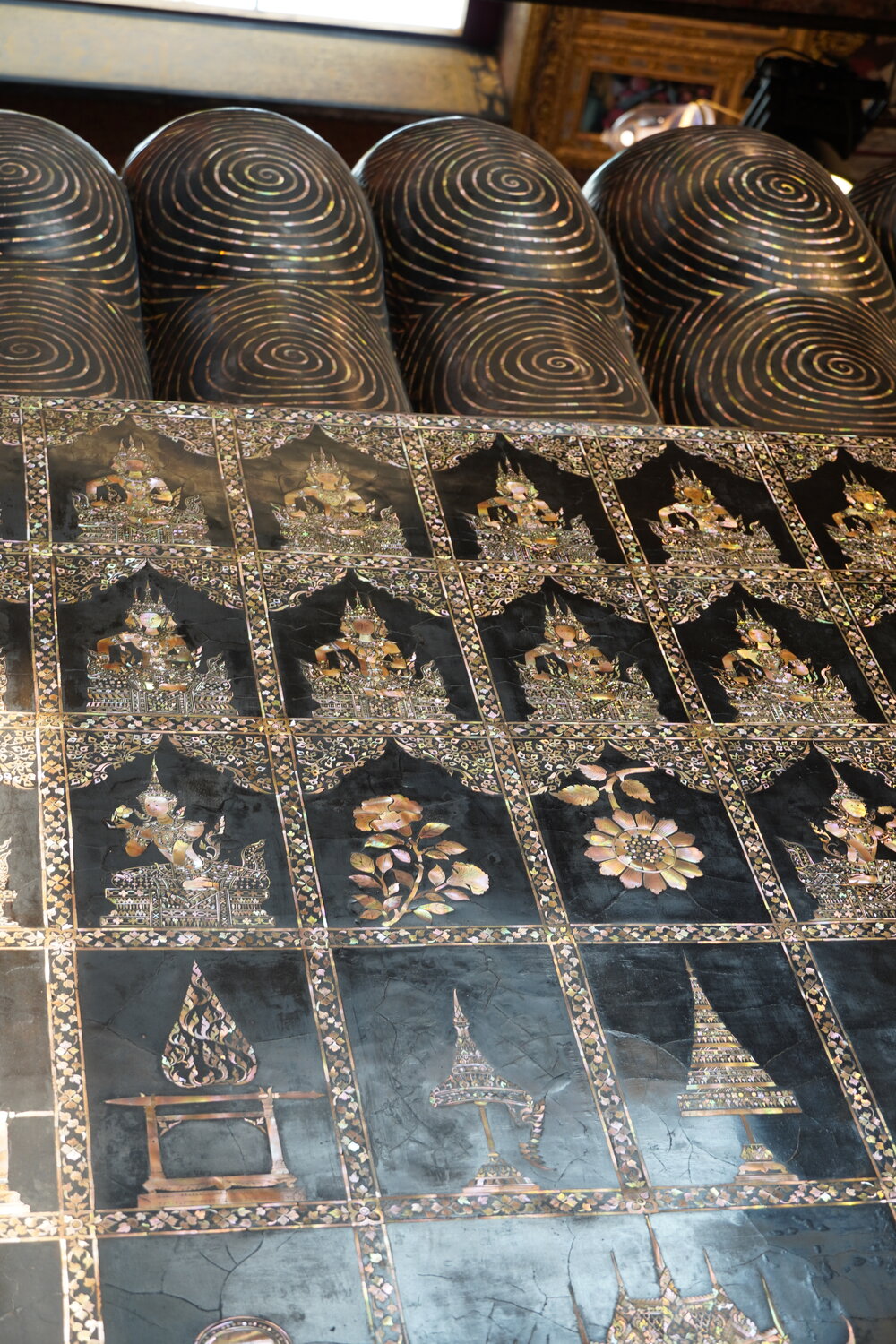 Mother of Pearl Decorated Feet of Buddha