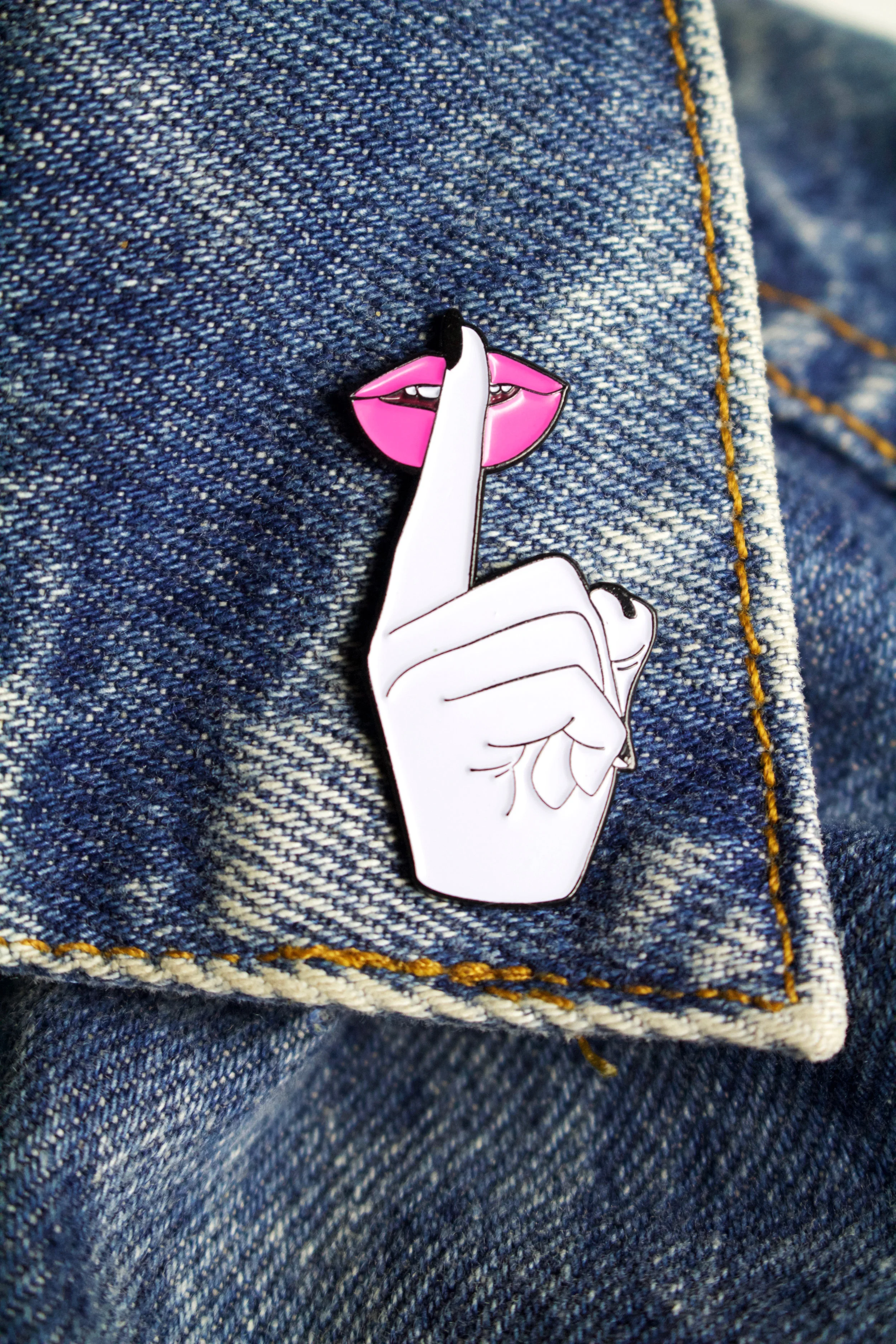 Shhh Enamel Pin