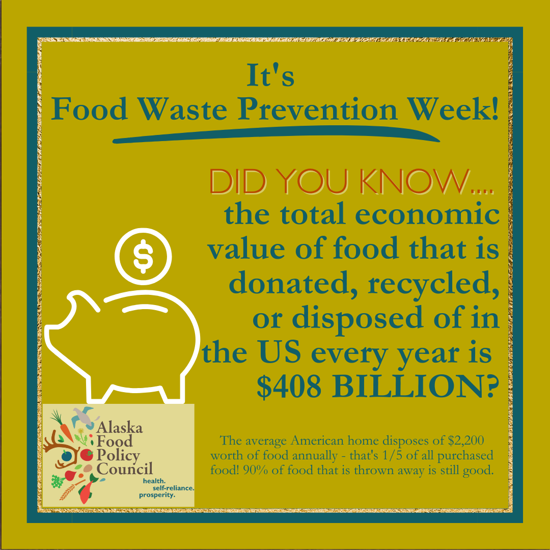 Food Waste Prevention Week, April 1016, 2023 — Alaska Food Policy Council