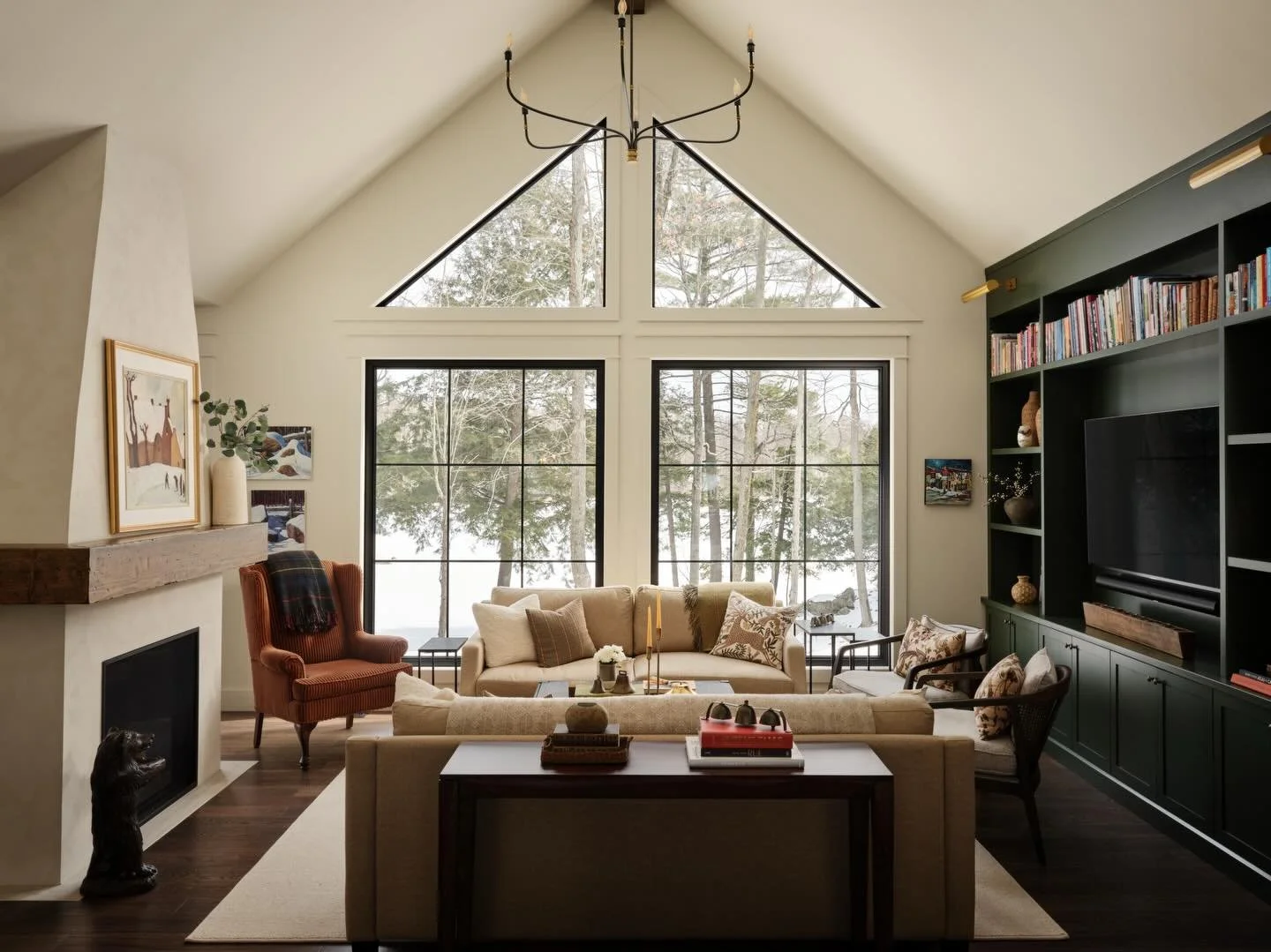 Forest and lake views. 

#ProjectForestLakeHouse
Interior and architectural design: @neilsondesignstudio 
Build: @kjames_customhomes 
Photography: @kevinbela