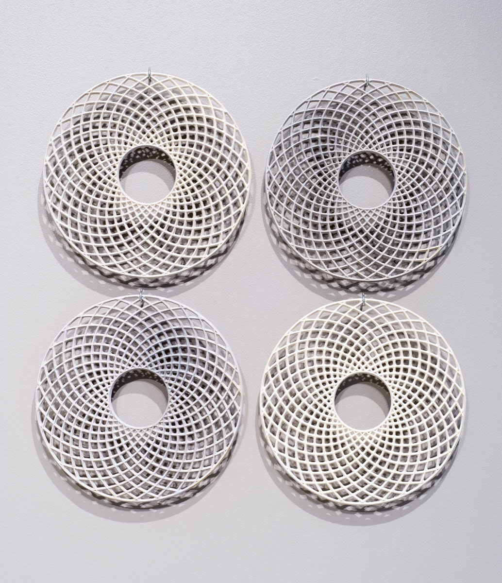 Squaring the Circle (Tile Version), Stoneware, Cone 6, 16 x 16 x 0.5 in