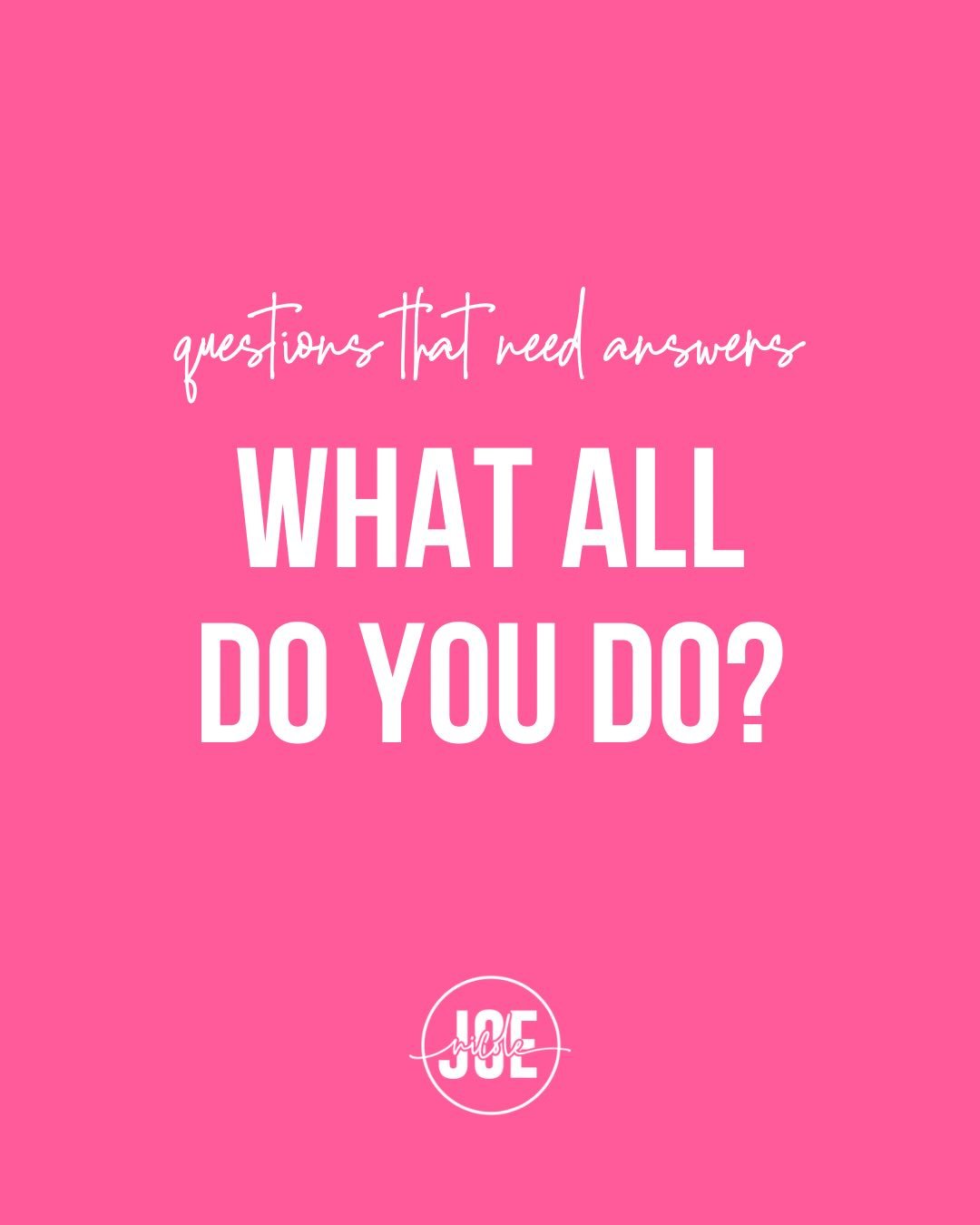 I get asked this question a lot and I honestly still have a hard time answering it. The truth is I specialize in bringing your vision to life, whether it&rsquo;s for your brand, event, or personal project.
 
I don&rsquo;t just do *fill in the blank*
