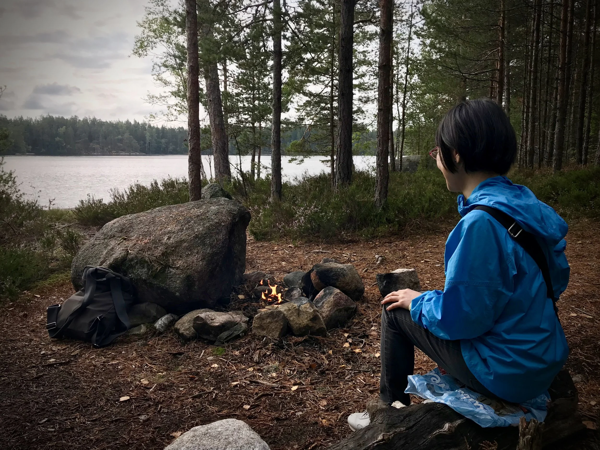 Listening water.