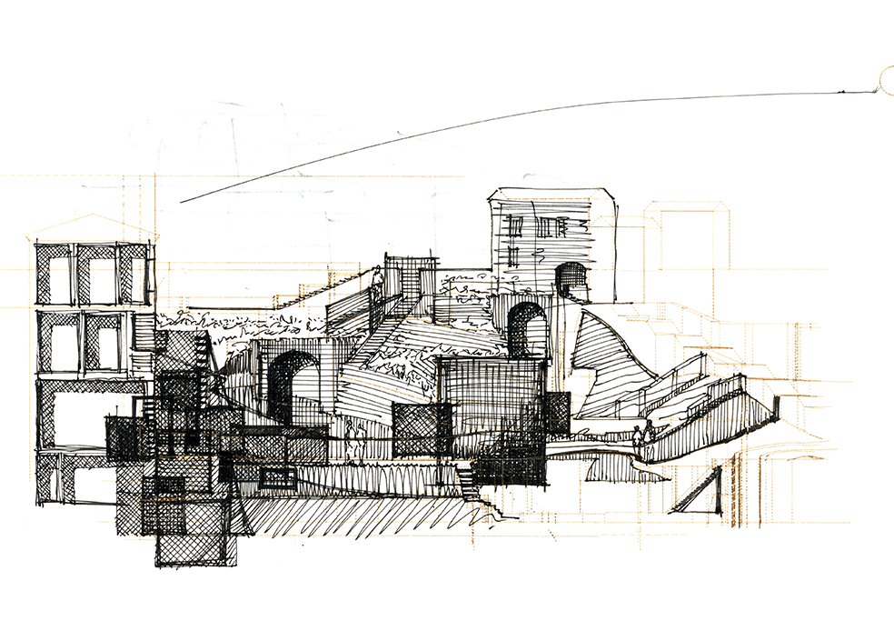 The Historical Archives of Ragusa - Sketch 03 - Space and Paper