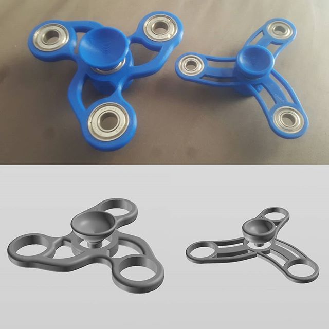 Made a set of #fidget #spinner using a couple common bearings I had, R6Z is the large one, R4Z for the smaller one. 
Www.dylco3d.com 
#3ddesign #3dprint #robo3d #plastic #autodesk #pla #filament #simplify3d #dylco #dylco3d #design #abs #fusion #3dpri