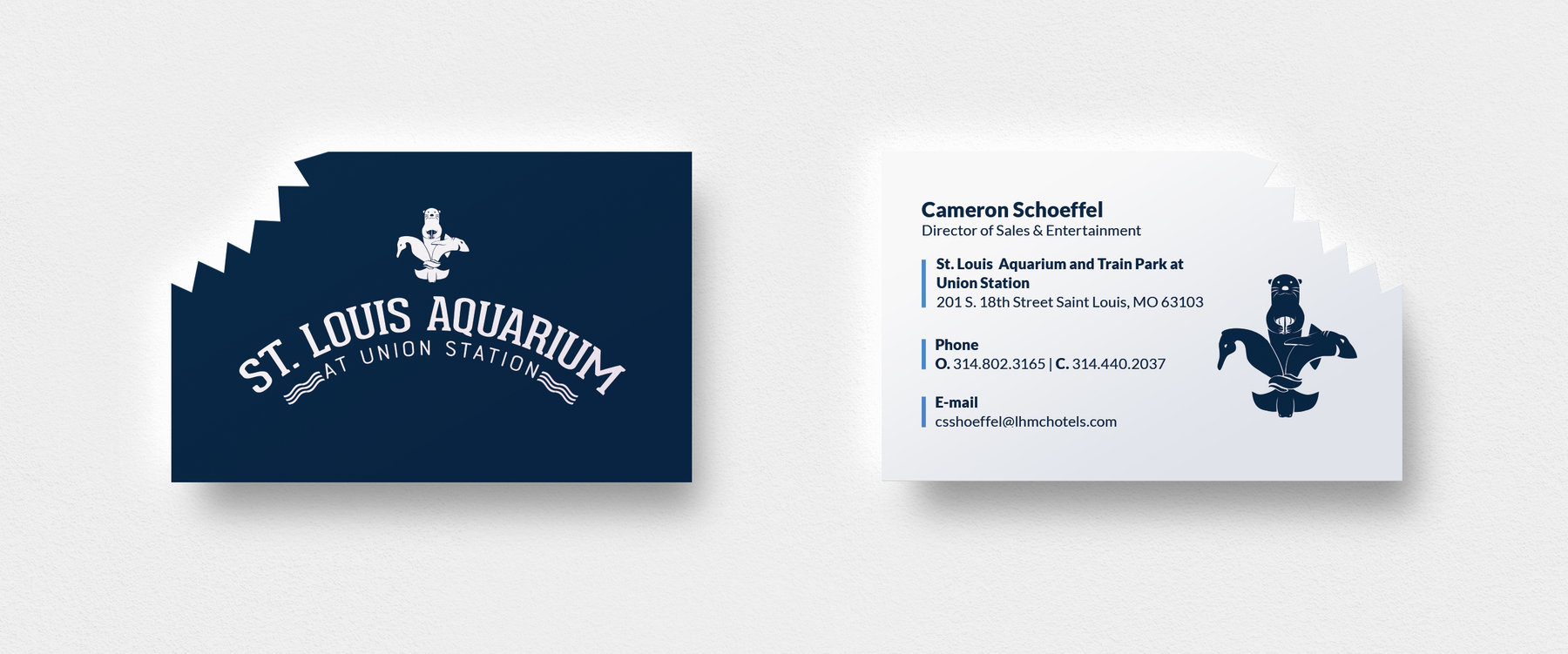 Business Card Design for St. Louis Aquarium