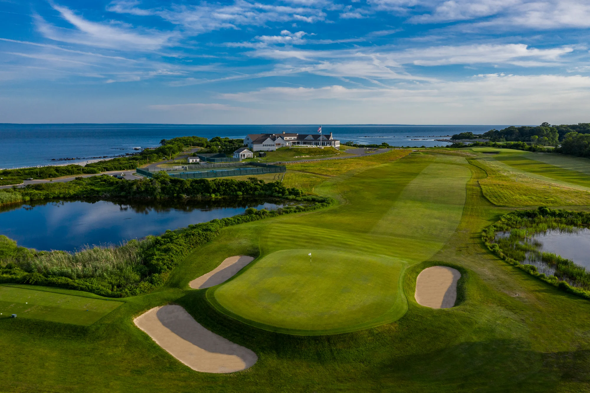 the opening hole at Fishers Island Club.