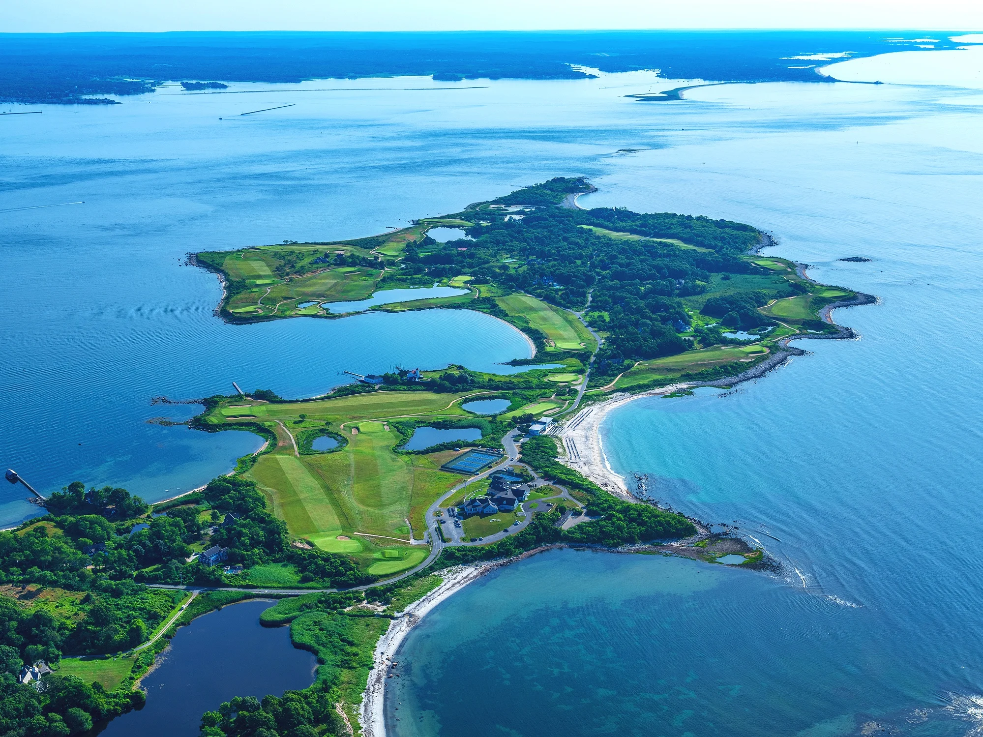 Aerial overview of the Fishers Island Club 2019