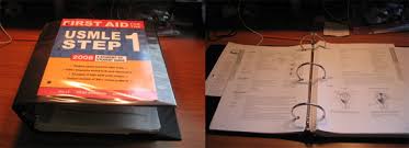 Many students (myself included) chose to get their first aid unbounded and put into a 3 ring binder so they could add additional pages or notes
