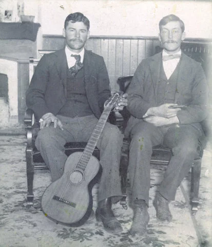 Albert Hunt and E.S. McGrew, 1898, in the Conejo Hotel