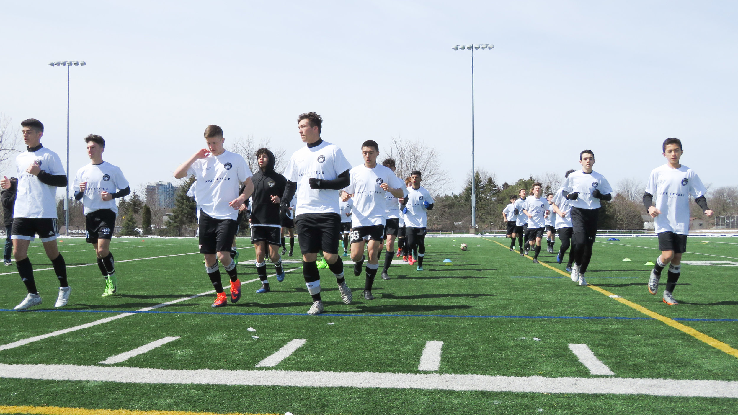 The players put through their paces.