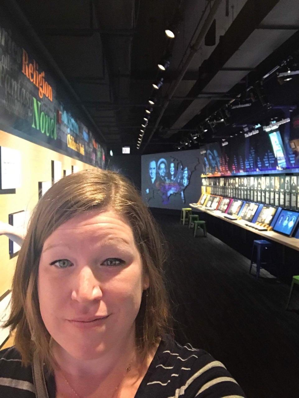 Our guest, Colleen Olsen, at the American Writers Museum in Chicago, Illinois.