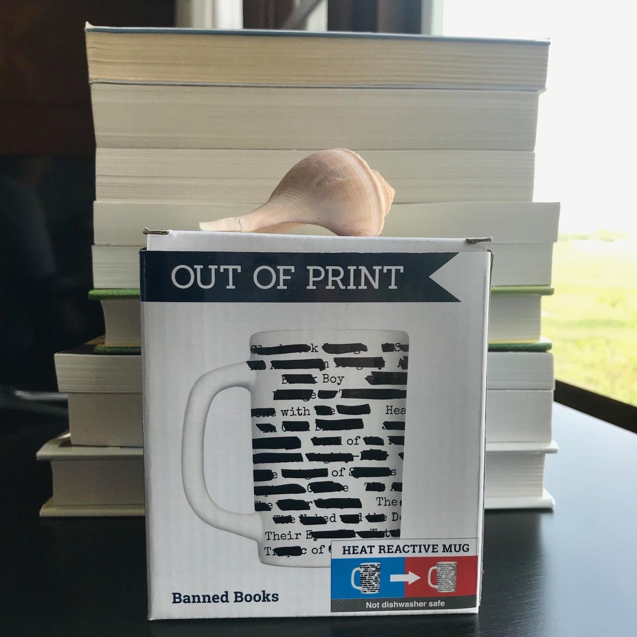 Swag to be included in our 5th giveaway - a banned book mug. The giveaway also includes a copy of Little Women by Louisa May Alcott and March by Geraldine Brooks. Enter the giveaway by June 1, 2018 by emailing bookcougars@gmail.com .
