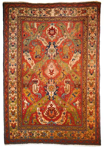 Armenian dragon rug, circa 1920, 4'8" x 6'10"