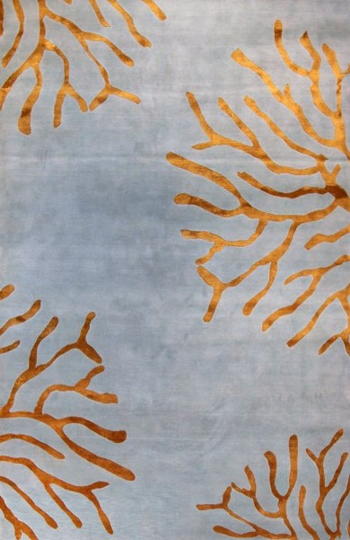 Florida coastal colors and patterns from Modern Nature Designs are customized by Art to Walk On to give clients a bespoke look.