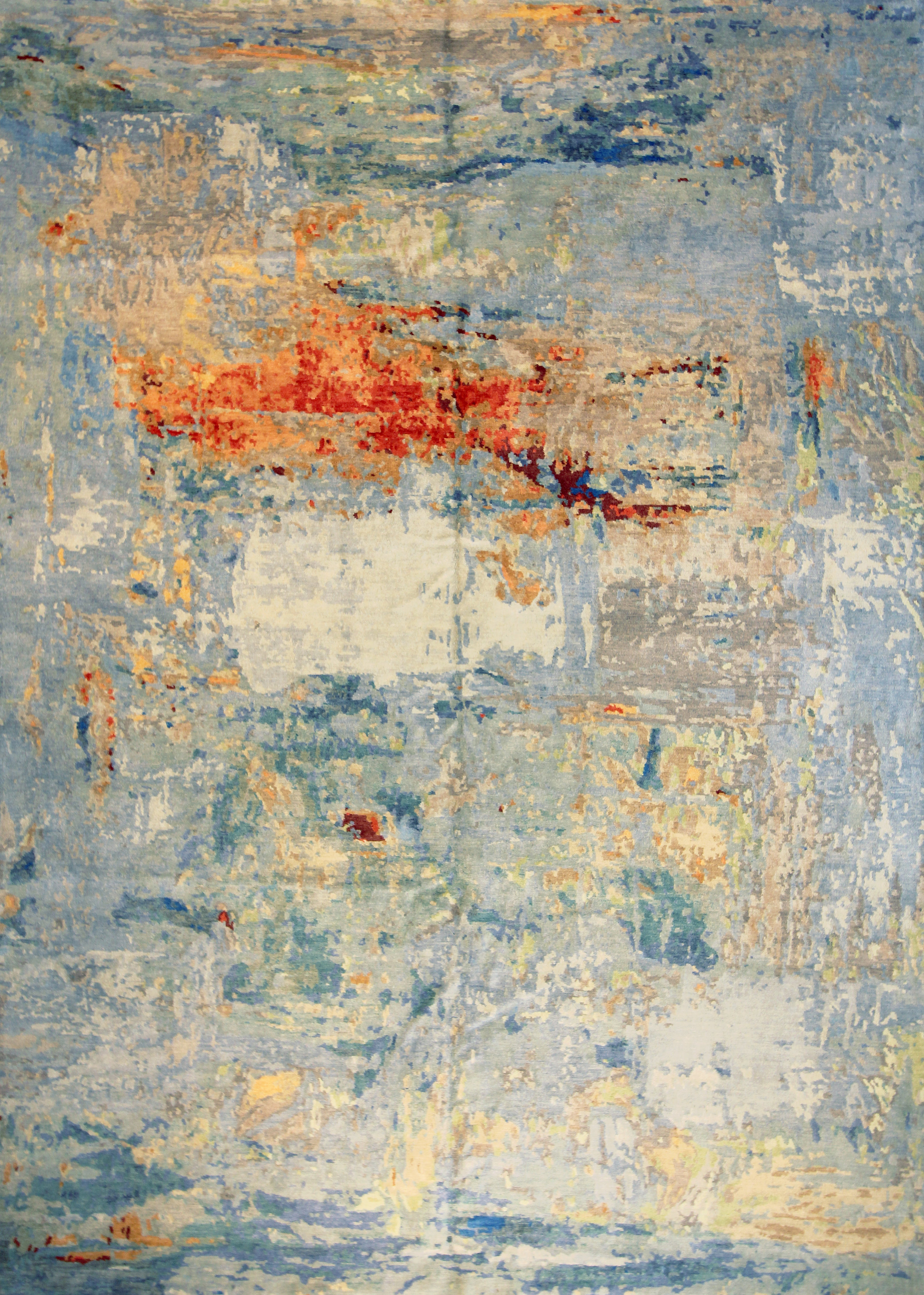 975 Harlem Multi, 7'x10', Wool and Silk, Nepal