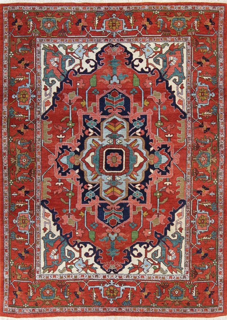 Heriz Persia 5x8 5x7 Rug Carpet Vintage