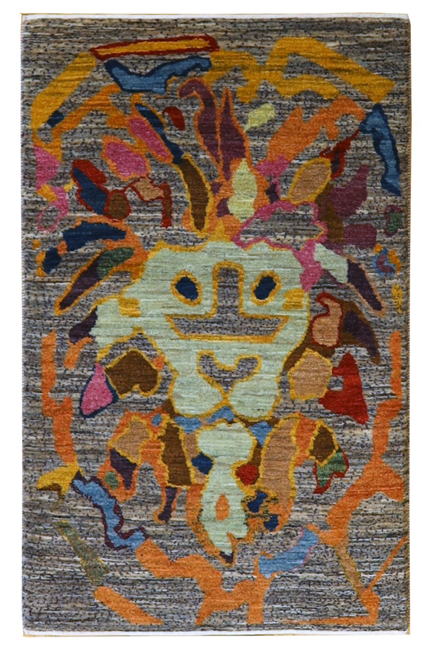 3x5 Fine gabbeh Hand Knotted Rug Carpet Goat Lion