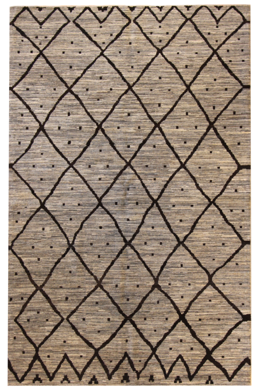 Afghan Moroccan Design Tribal Hand KNotted Wool Rug Carpet