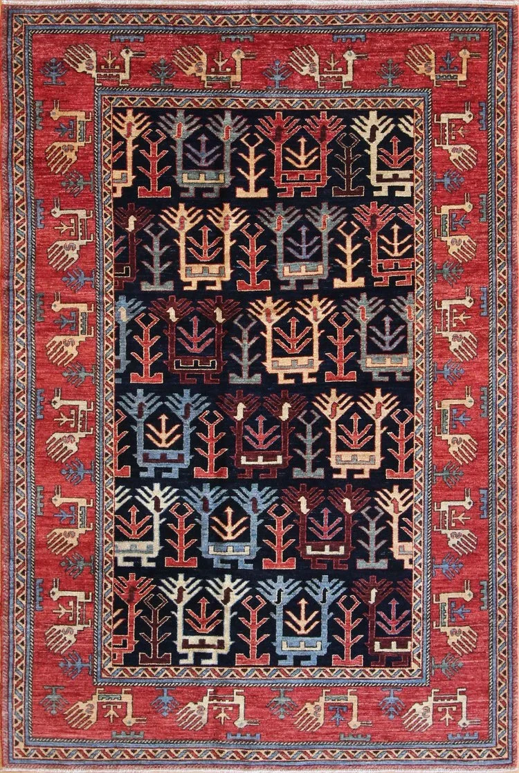 5x7 5x8 Afghan Vegetable Dyes Hand KNotted Rug Carpet