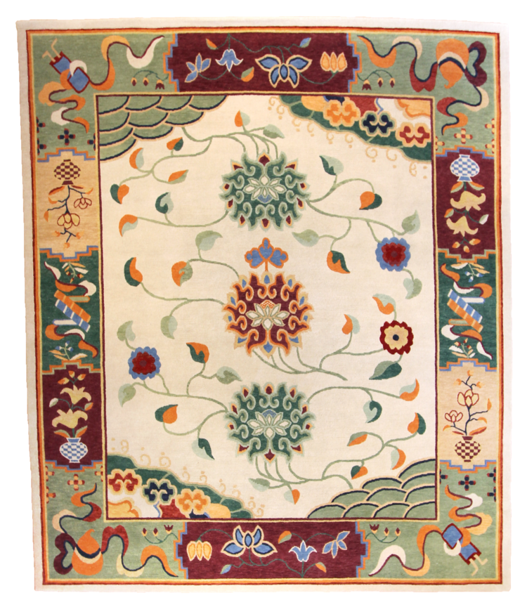 8 x 10 Hand Knotted Rug Carpet Tibetan