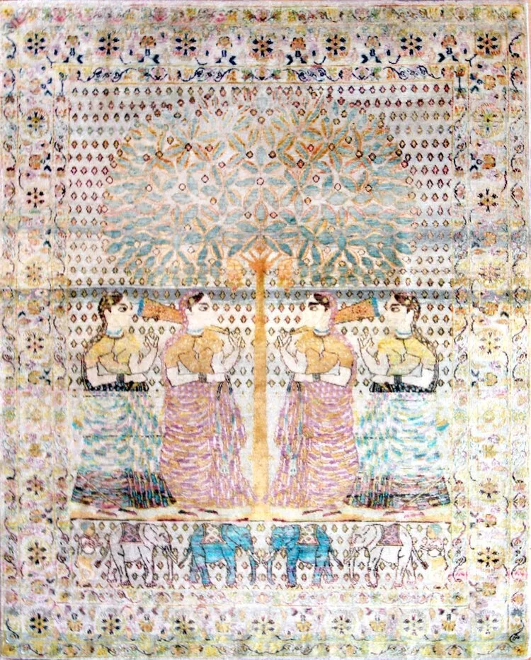 4x6 Silk India Rug Carpet