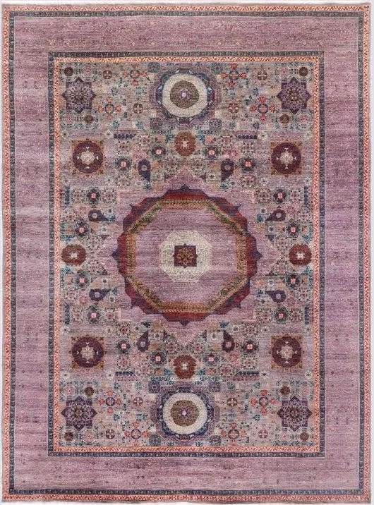 9x12 Afghan Mamluk Hand Knotted Rug Carpet