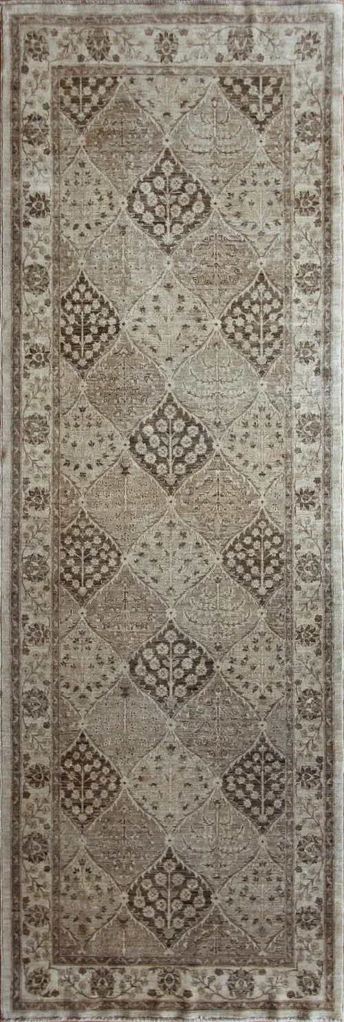 Garden Design Grey Traditional Rug Runner