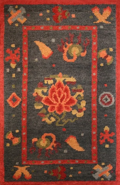 Tibetan Green Arts & crafts 2x3 Rug