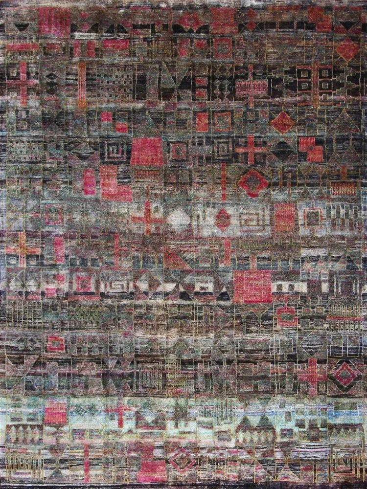 5x8 Silk Jaipur India Hand Knotted Silk Rug Carpet