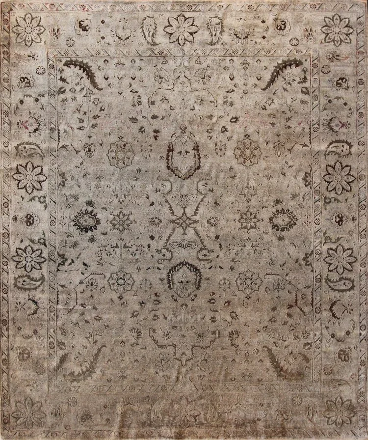 8 x 10 Silk Hand Knotted Rug Indian Persian Carpet