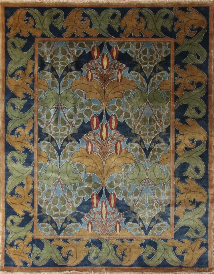 Arts & Crafts 5x8 Mohair Hand Knotted Wool Rug Carpet