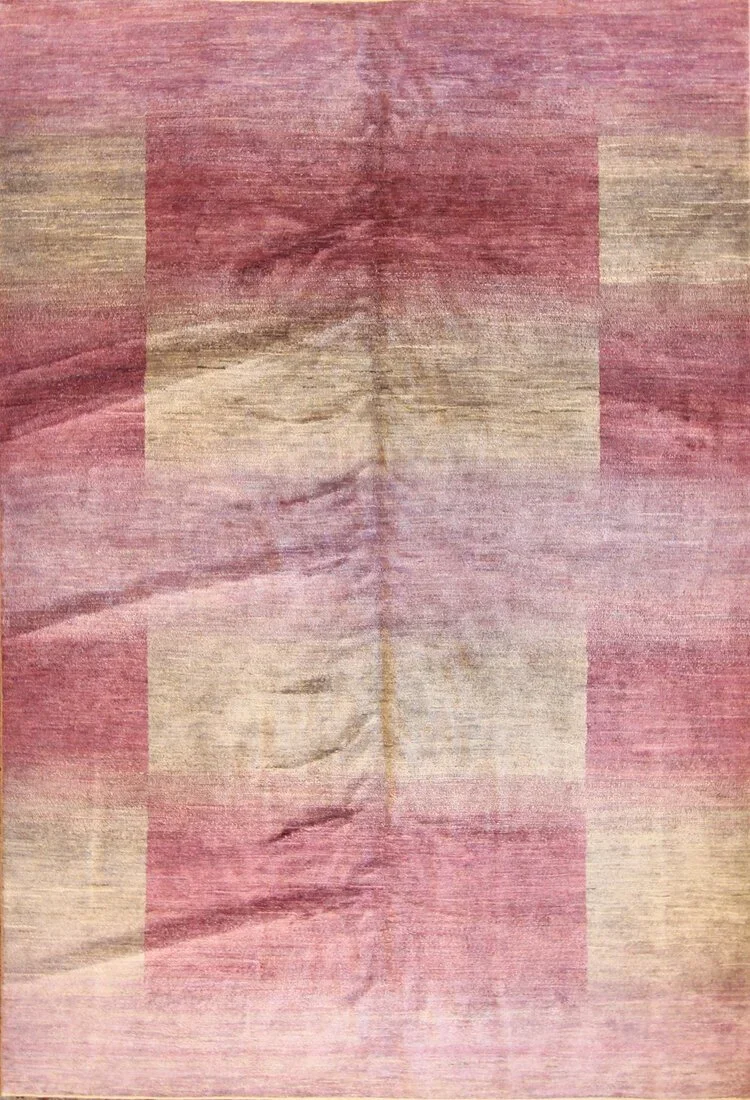 6x9 Gabbeh Persia Pink Hand Knotted Rug Carpet