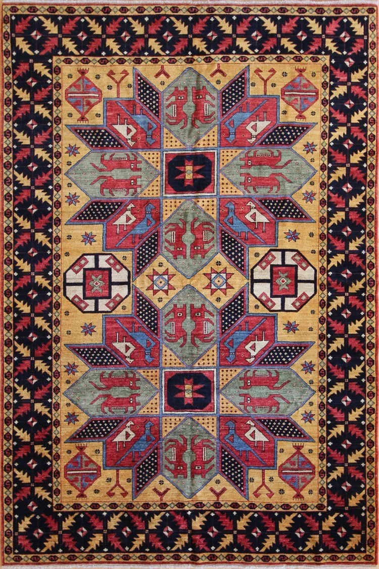 Anatolian Afghan 5x8 5x7 Hand Knotted Turkish Rug Carpet