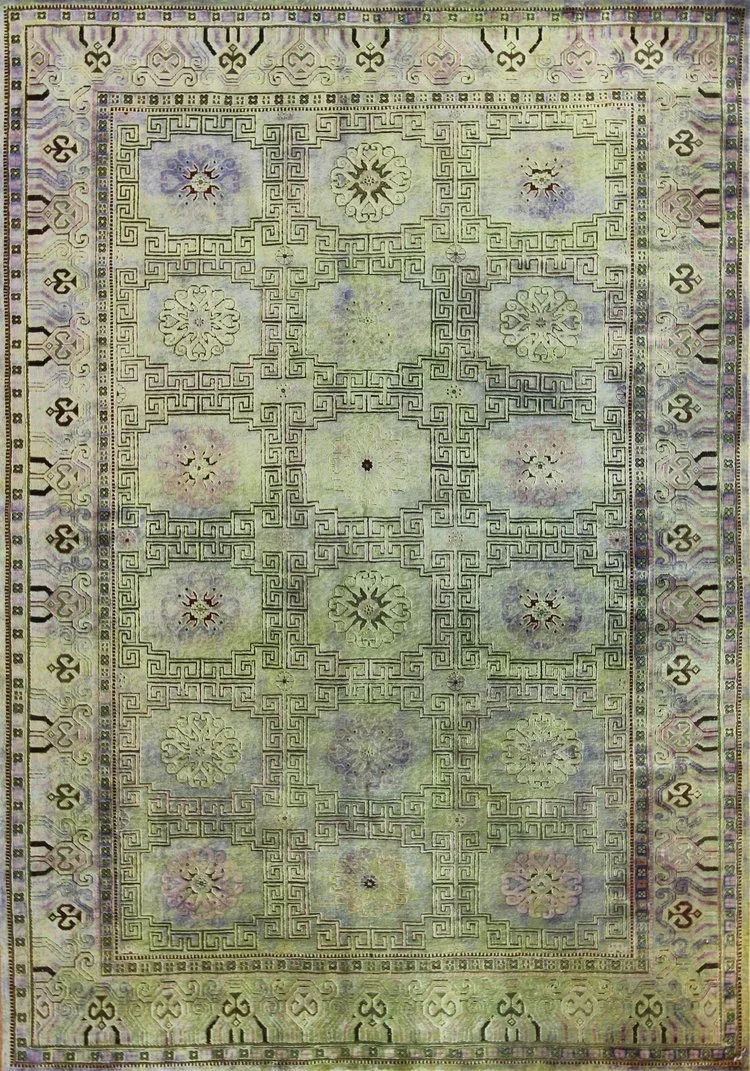 6x9 Silk Wool Jaipur Hand Knotted Rug Carpet India
