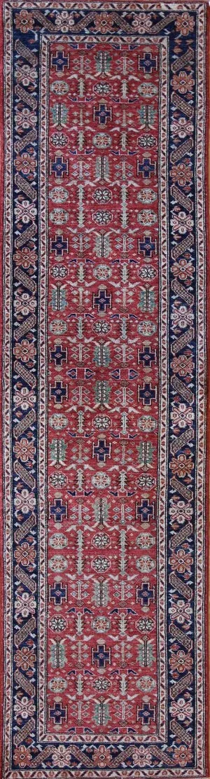 Afghan Geometric Kazak Runner