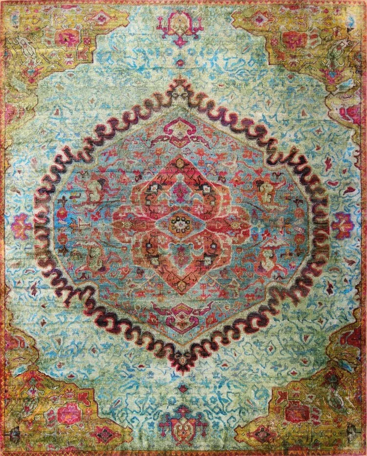 8 x 10 Khotan Silk India Persian Turkish