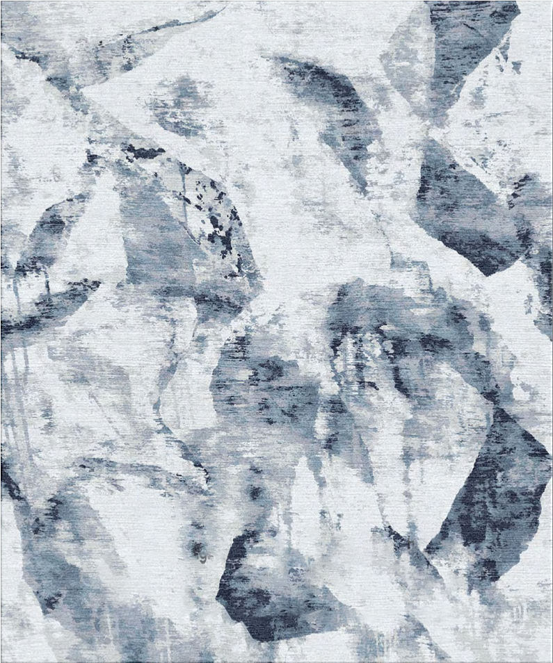 9x12 wool & silk Grey Rug