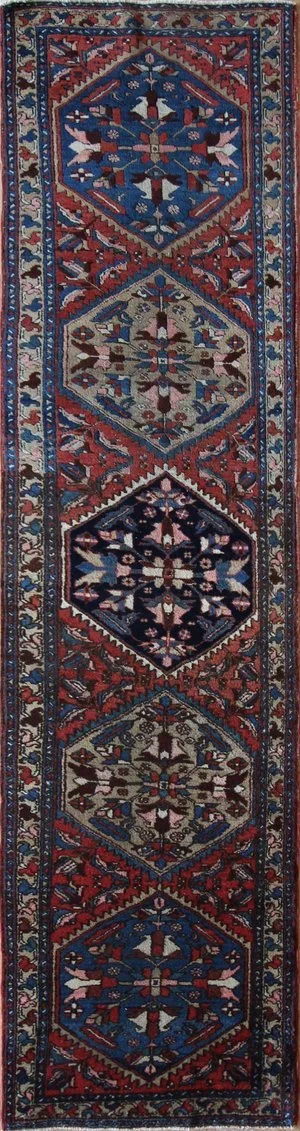 Heriz Karadjeh Persian Runner Rug Carpet