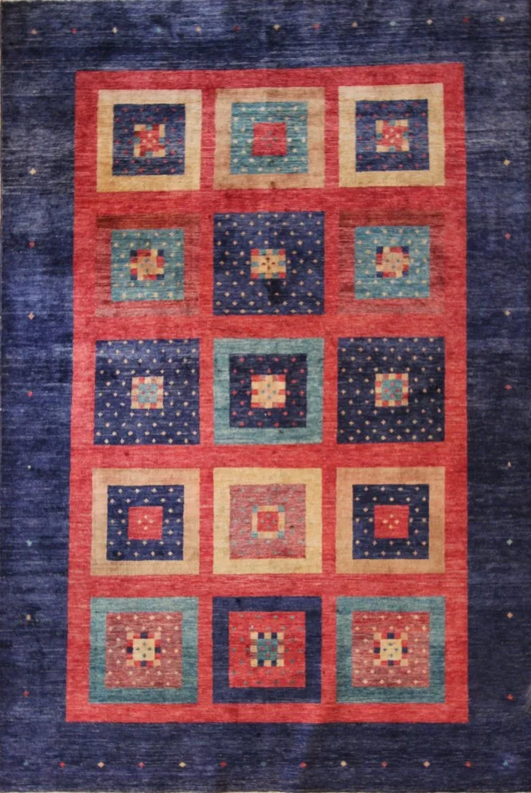 Gabbeh 6x9 Hand KNotted Rug Carpet