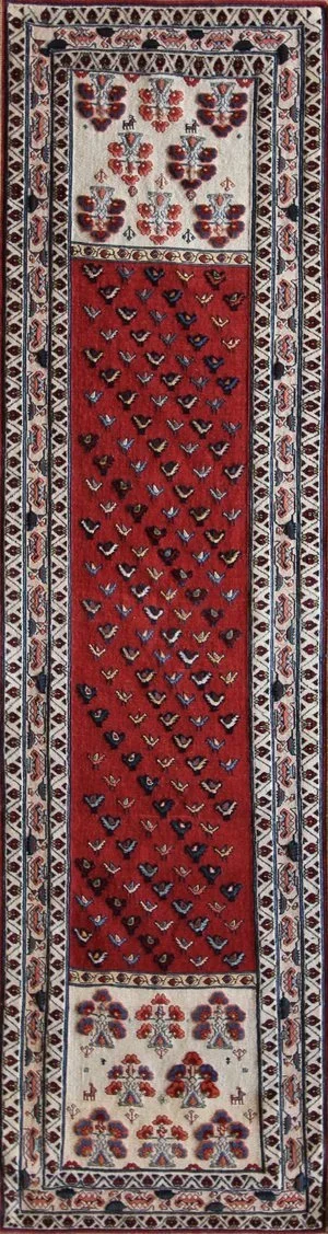 Soumak Flat Weave Tribal geometric Runner Rug Carpet