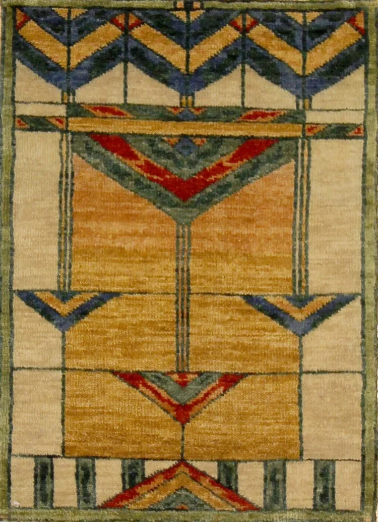 2x3 Arts & Crafts Morris Stain Glass Rug