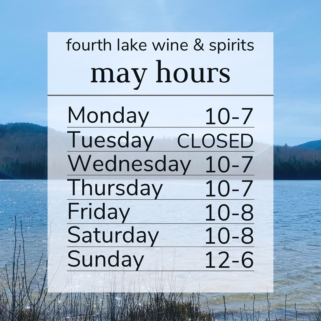 Oops! Forgot to post this. Good thing our hours didn&rsquo;t change from last month&rsquo;s. Next month we&rsquo;ll go to 7 days a week but for now we are still closed on Tuesdays. 

#inletny #adk #adks #adirondacks #oldforgeny