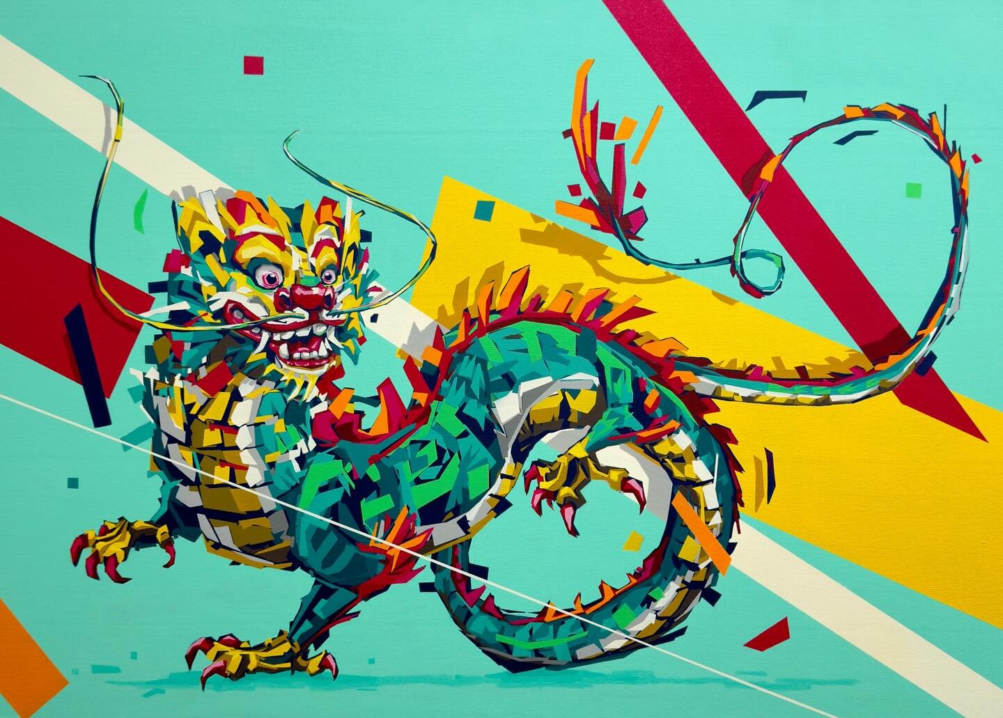 Happy Chinese Lunar New Year 🧧 
Gong Xi Fa Cai! 🧧

My newest canvas &ldquo;Chinese dragon &ldquo; is available!

Spray paint on canvas 26 x 36 inches 

DM for info 

#lunarnewyear #lunarnewyear2024 #yearofthedragon #wooddragon